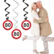 swiderki wiszace urodziny 80 traffic birthday 6 szt