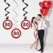 swiderki wiszace urodziny 80 traffic birthday 6 szt