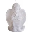 swieca aniolek modlacy sie bialy bartek candles 140 mm
