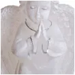 swieca aniolek modlacy sie bialy bartek candles 140 mm