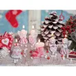 swieca aniolek swiateczny rozowo biala bartek candles 50 mm