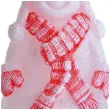 swieca balwanek w szaliku bialo czerwony bartek candles 130 mm