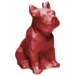 swieca buldog czerwony metalik candellana