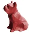 swieca buldog czerwony metalik candellana