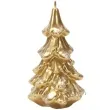 swieca choinka z brokatem zlota bartek candles 80 150 mm