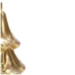 swieca choinka z brokatem zlota bartek candles 80 150 mm