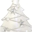 swieca choinka z gwiazdkami perlowa adpal 160 155 mm