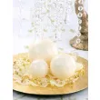 swieca kula matowa ecru partydeco 10 cm 6szt
