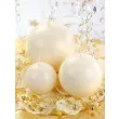swieca kula matowa ecru partydeco 10 cm 6szt