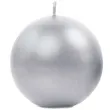 swieca kula metalik srebrna partydeco 80 mm 6 szt