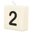 swieca literki i znaki cyfra 2 bialy pd party 40x20 mm
