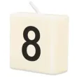 swieca literki i znaki cyfra 8 bialy pd party 40x20 mm
