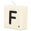 swieca literki i znaki litera f bialy pd party 40x20 mm