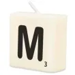 swieca literki i znaki litera m bialy pd party 40x20 mm
