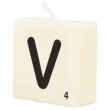 swieca literki i znaki litera v bialy pd party 40x20 mm