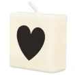 swieca literki i znaki serce czarne bialy pd party 40x20 mm