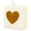 swieca literki i znaki serce zlote bialy pd party 40x20 mm