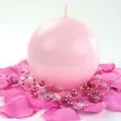 swieca matowa kula rozowy jasny partydeco 6szt