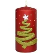 swieca pienkowa choinka magiczna czerwona adpal 150 70 mm