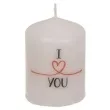 swieca pienkowa i love you biala ootb 80 60 mm