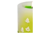 swieca pienkowa lampion z kwiatami konwalii bialo zielony adpal 140 70 mm