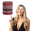 swieca pienkowa rustic bordowa bolsius 80 68 mm