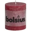 swieca pienkowa rustic bordowa bolsius 80 68 mm