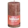 swieca pienkowa rustic brazowy zamszowy bolsius 130 68 mm