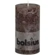 swieca pienkowa rustic czekoladowy braz bolsius 130 68mm
