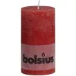swieca pienkowa rustic czerwona bolsius 130 68mm