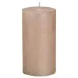 swieca pienkowa rustic metallic rozowe zloto bolsius 130 68mm