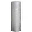swieca pienkowa rustic metallic srebrna bolsius 190 68 mm