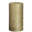 swieca pienkowa rustic metallic zlota bolsius 130 68mm
