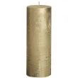 swieca pienkowa rustic metallic zlota bolsius 190 68 mm