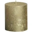 swieca pienkowa rustic metallic zlota bolsius 80 68 mm