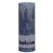 swieca pienkowa rustic niebieska ciemna bolsius 190 68 mm