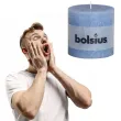 swieca pienkowa rustic niebieski jeansowy bolsius 100 100 mm