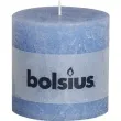swieca pienkowa rustic niebieski jeansowy bolsius 100 100 mm