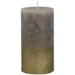 swieca pienkowa rustic ombre zloto grafitowa bolsius 130 68mm