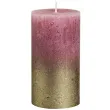 swieca pienkowa rustic ombre zloto rozowa bolsius 130 68mm