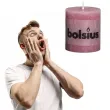 swieca pienkowa rustic rozowa blada bolsius 80 68 mm