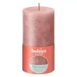 swieca pienkowa rustic rozowa bolsius 130 68 mm