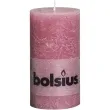 swieca pienkowa rustic rozowy blady bolsius 130 68mm