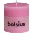 swieca pienkowa rustic rozowy bolsius 100 100 mm