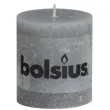 swieca pienkowa rustic szara jasna bolsius 80 68 mm