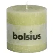 swieca pienkowa rustic zielony pastelowy bolsius 100 100 mm