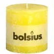 swieca pienkowa rustic zolty bolsius 100 100 mm
