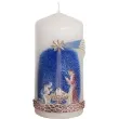 swieca pienkowa szopka bozonarodzeniowa bartek candles 80 180 mm