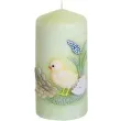 swieca pienkowa wielkanoc z kurczakiem seledynowy bartek candles 100 mm