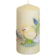 swieca pienkowa wielkanoc z kurczakiem zolty bartek candles 100 mm